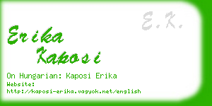 erika kaposi business card